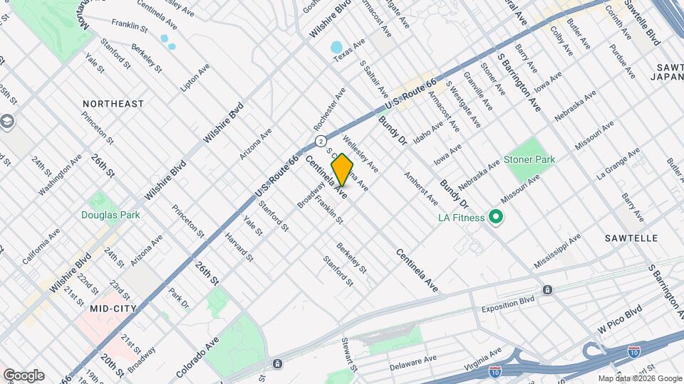 1540 Centinela Ave Map and Location Details