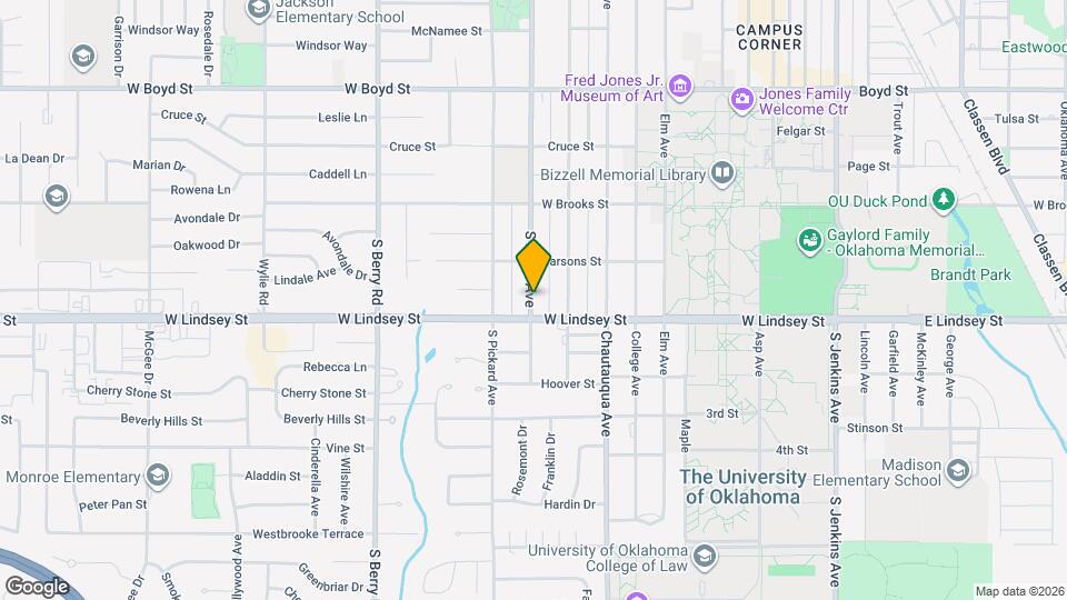 842 S Flood Ave Map and Location Details