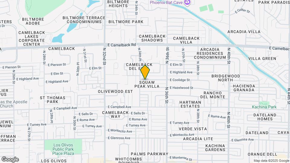 3429 E Coolidge St Map and Location Details