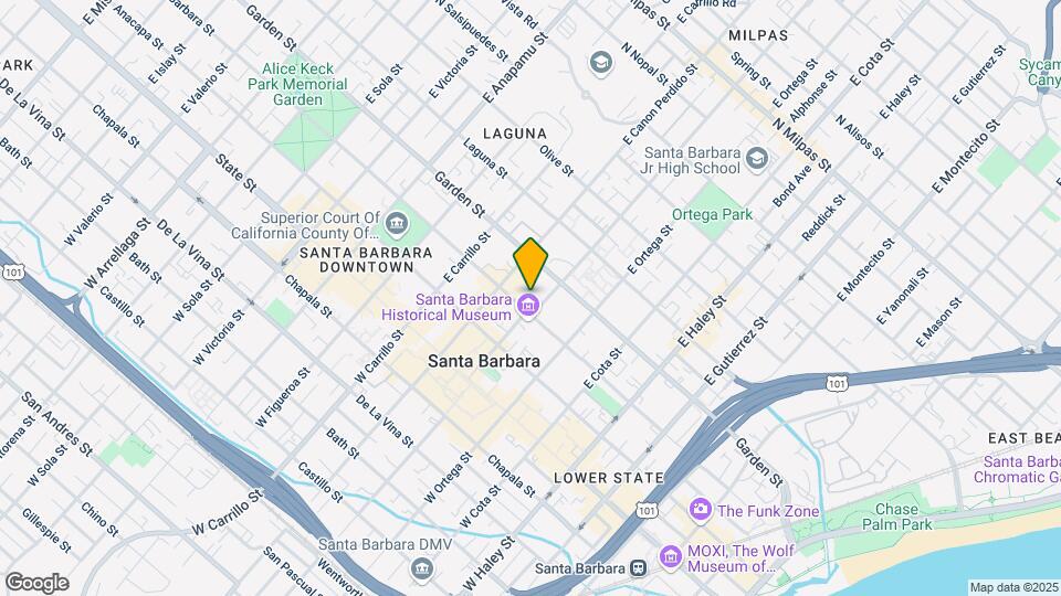 800 Santa Barbara Mapa y Detalles de la Ubicación