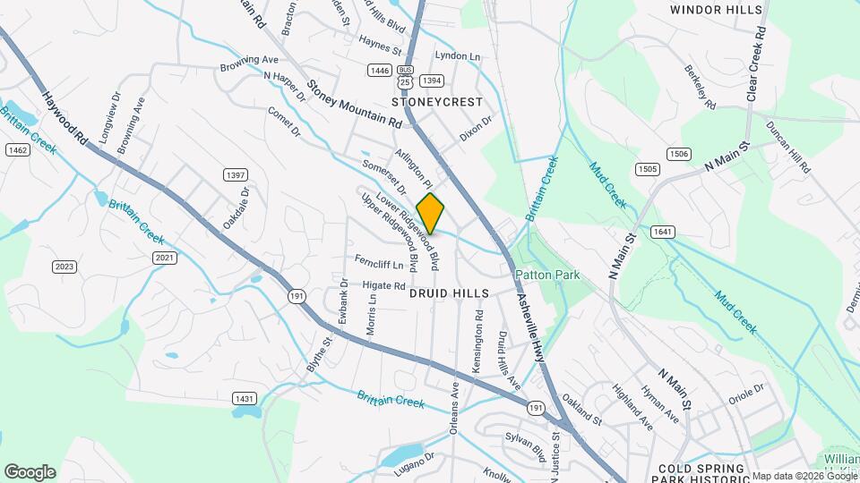 1826 Lower Ridgewood Blvd Map and Location Details