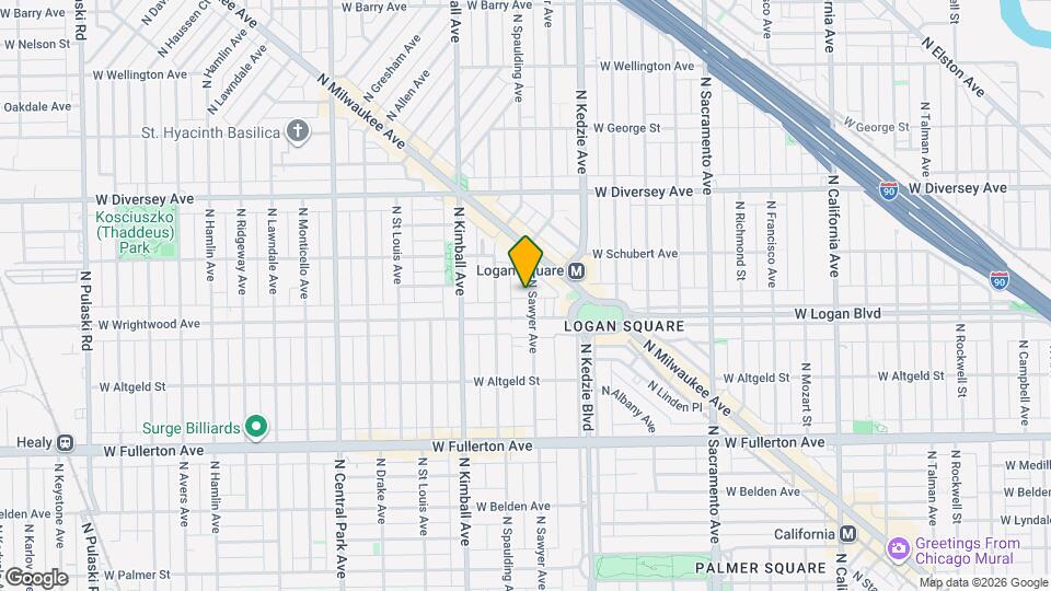 2620 N Sawyer Ave Map and Location Details