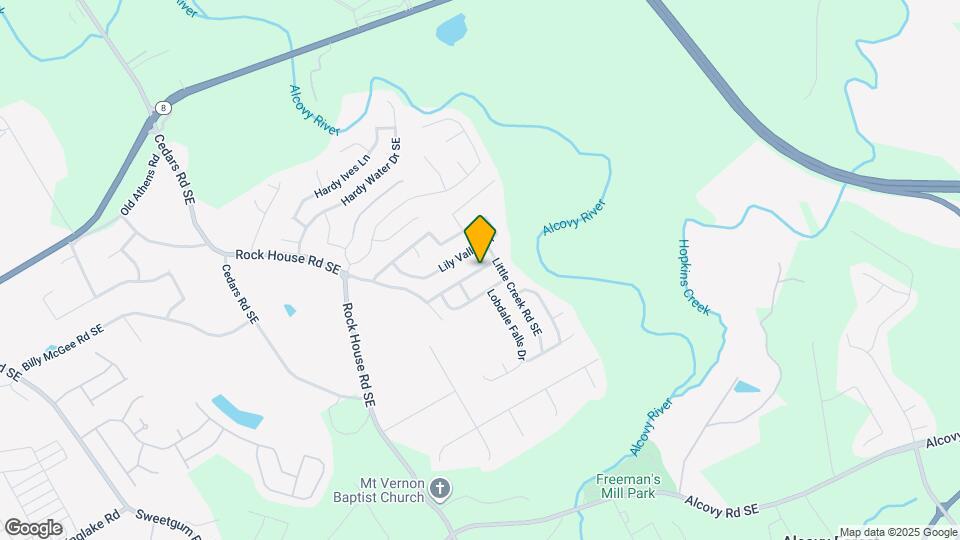 1542 Alcovy Falls Dr SE Map and Location Details