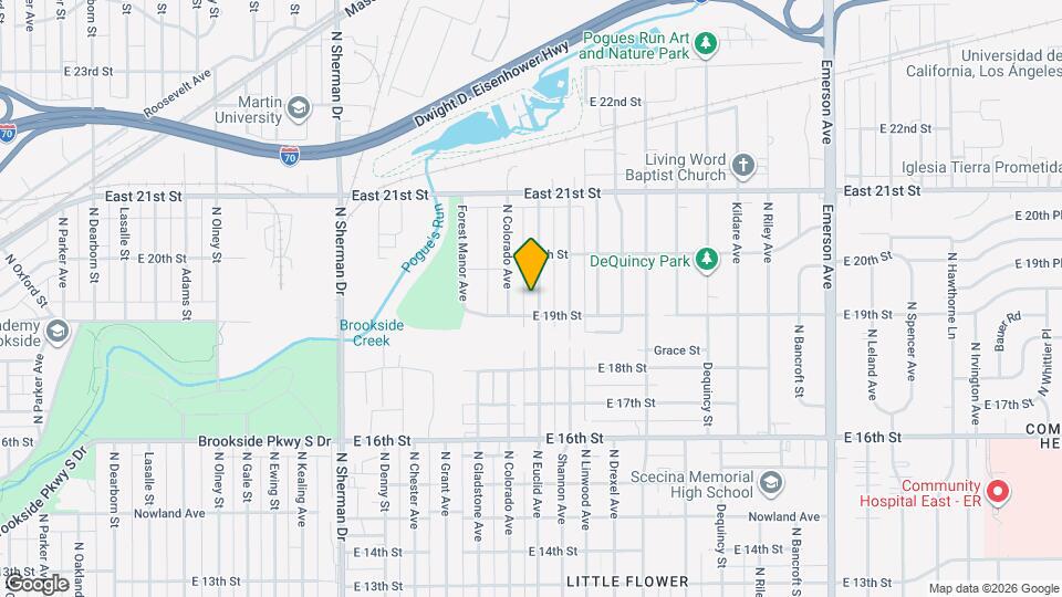 1914 N Euclid Ave Map and Location Details