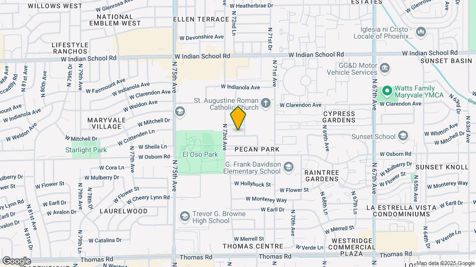 7210 W Sunderland Ave Map and Location Details
