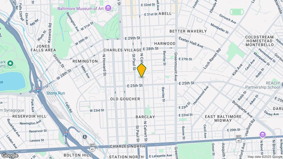2506 N Calvert St Map and Location Details