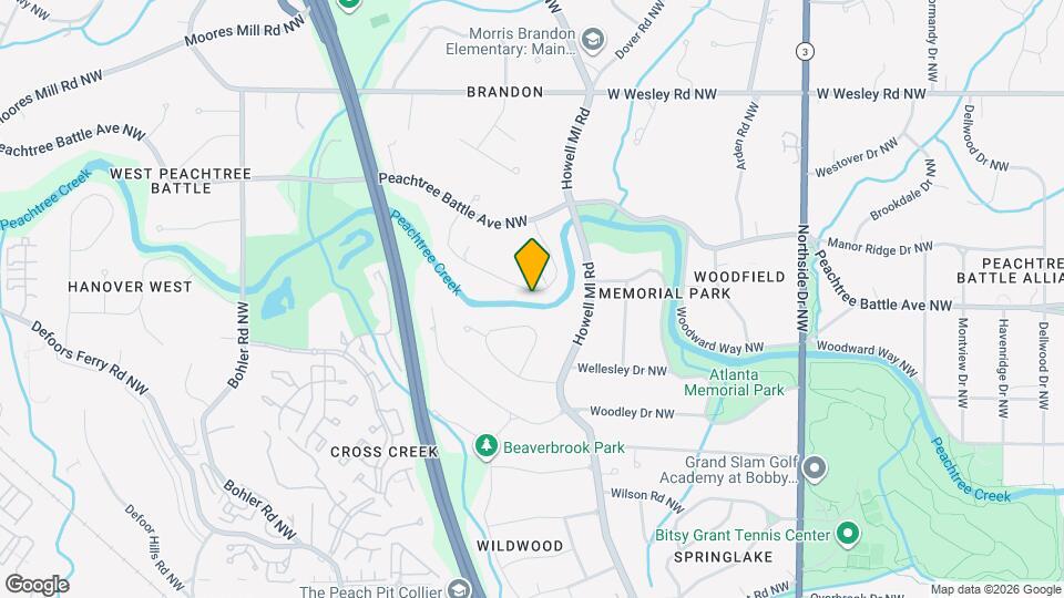 942 Peachtree Battle Cir NW Map and Location Details