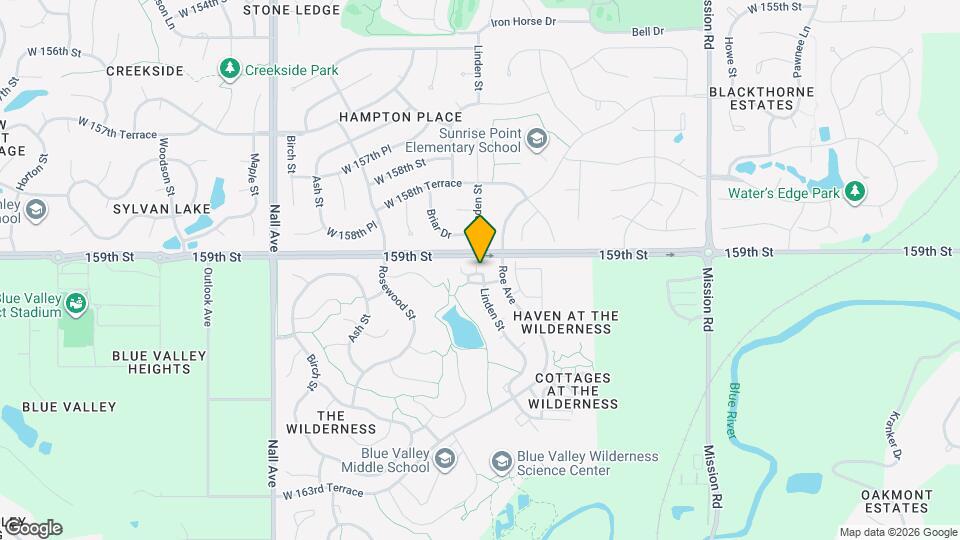4802 W 159th Terrace Map and Location Details