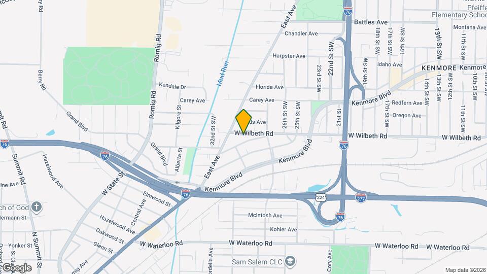 1296 W Wilbeth Rd Map and Location Details