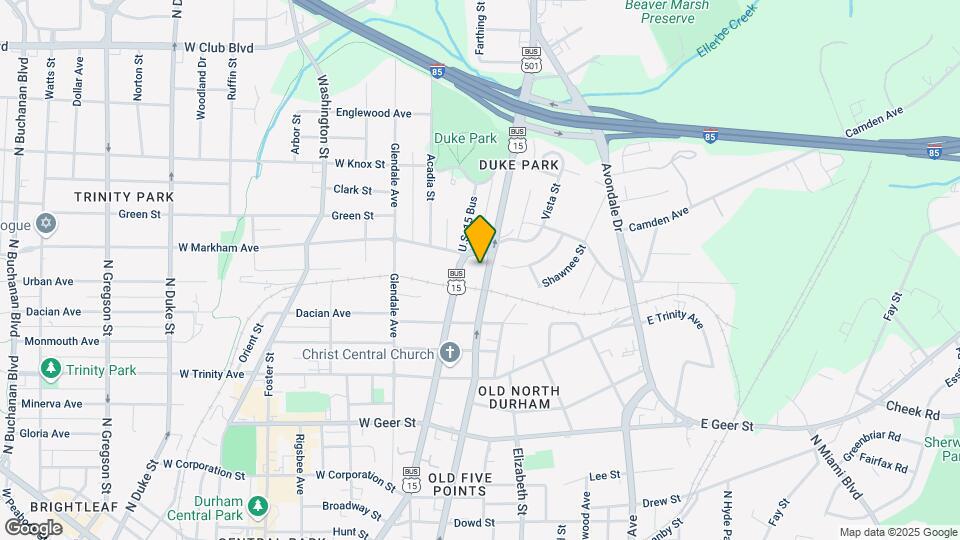 1605 N Roxboro Rd Map and Location Details