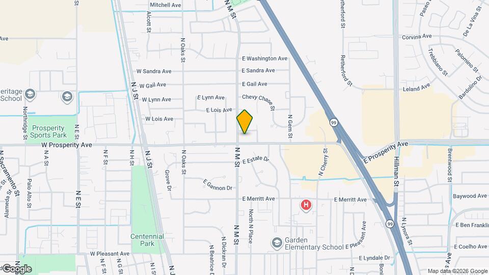 424 E Prosperity Ave Map and Location Details