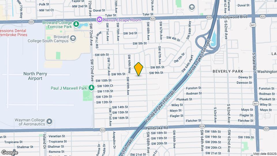 6821 SW 10th St Map and Location Details