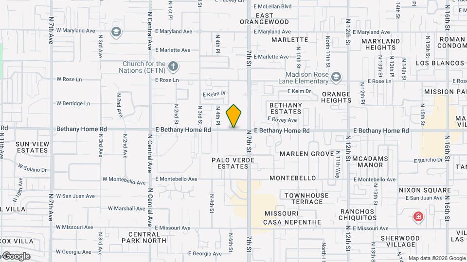 521 E Bethany Home Rd Map and Location Details