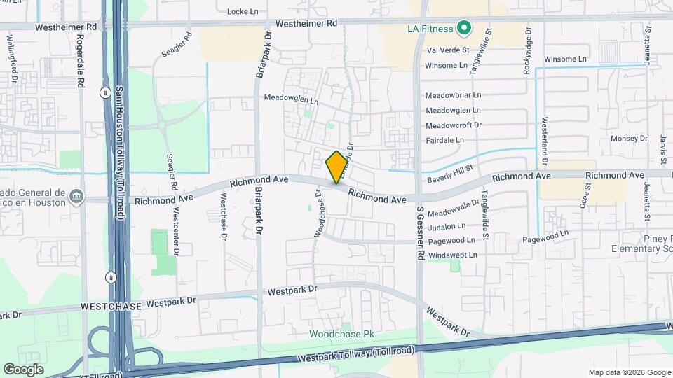 9809 Richmond Ave Map and Location Details