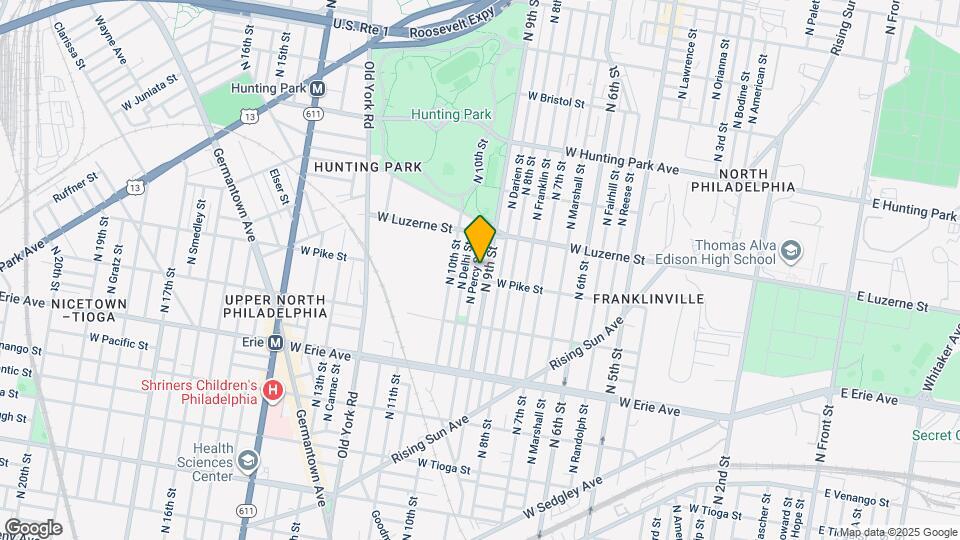 3911 N Percy St Map and Location Details