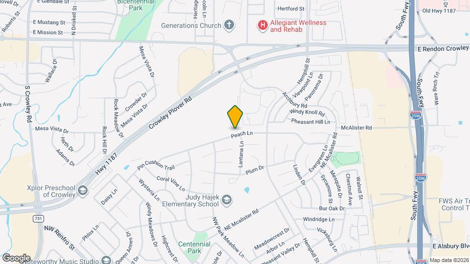 637 Peach Ln Map and Location Details