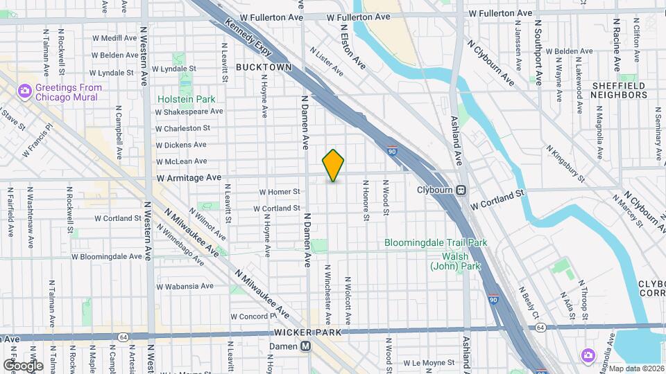 1943 N Winchester Ave Mapa y Detalles de la Ubicación