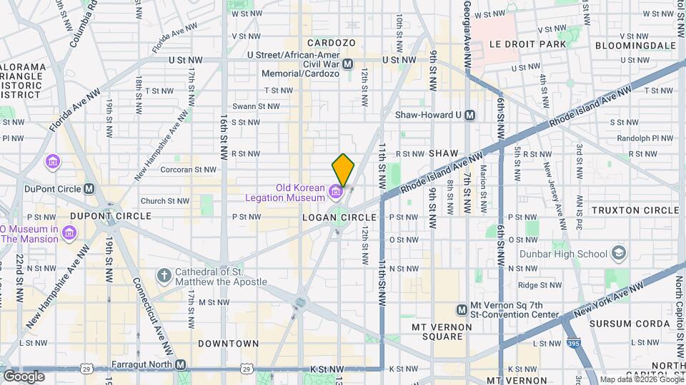 1509 13th St NW Map and Location Details