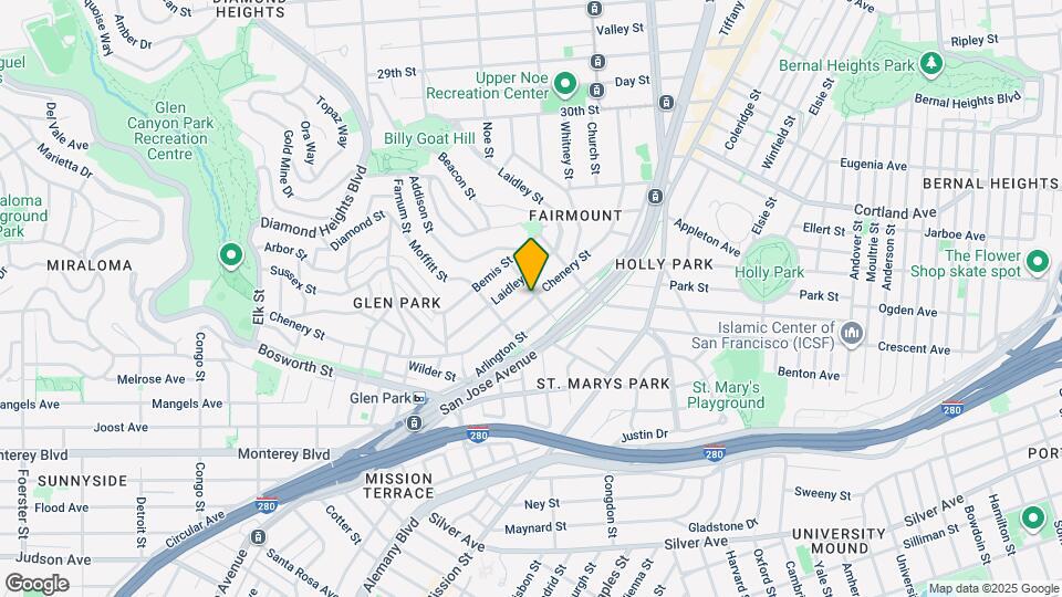 406 Chenery St, Unit 406 CheneryUnit #A Studio Mapa y Detalles de la Ubicación