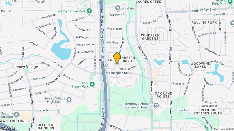 8027 Wind Forest Dr Map and Location Details
