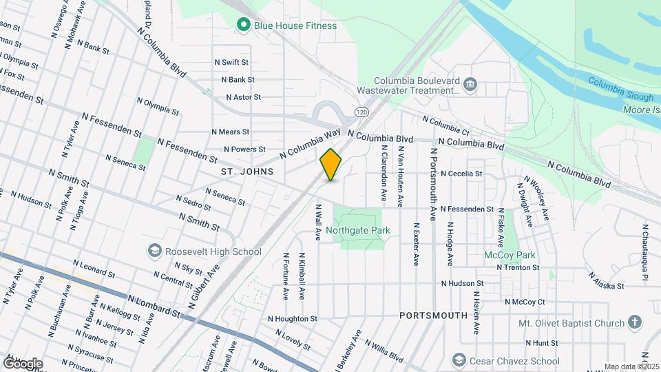 5943 N Fessenden St Map and Location Details