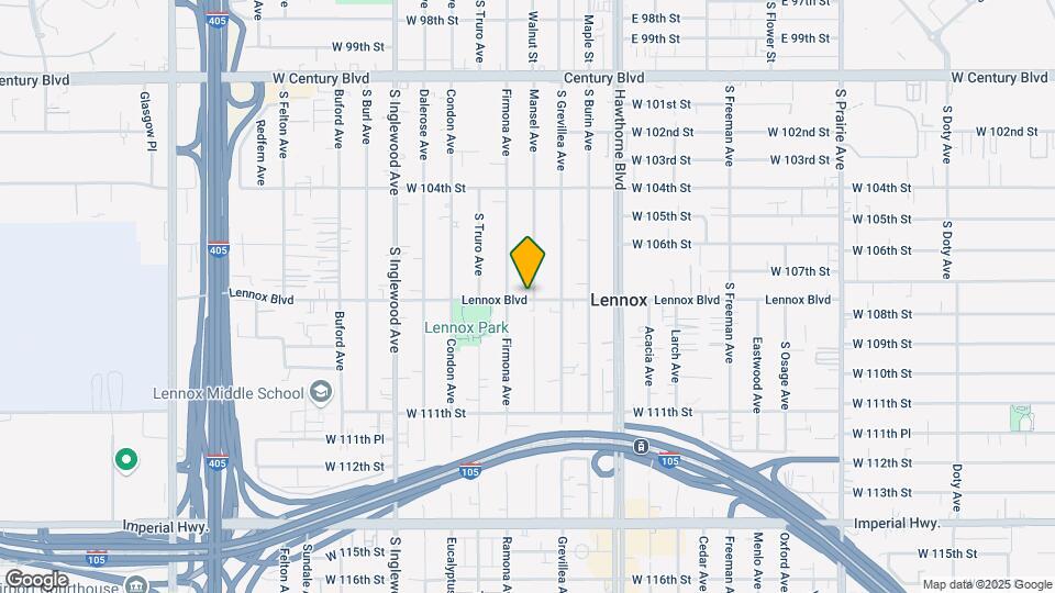 4541 W Lennox Blvd Map and Location Details