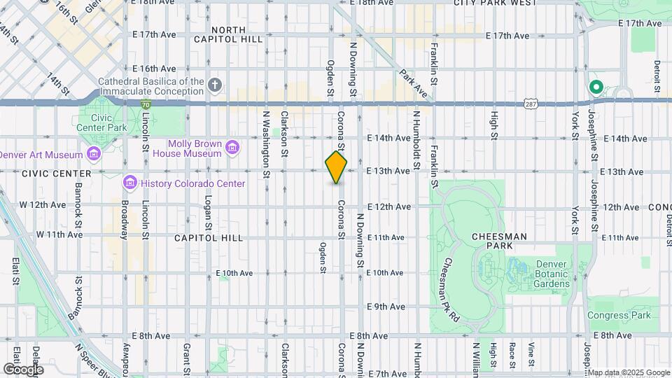 1245 Corona Street Mapa y Detalles de la Ubicación