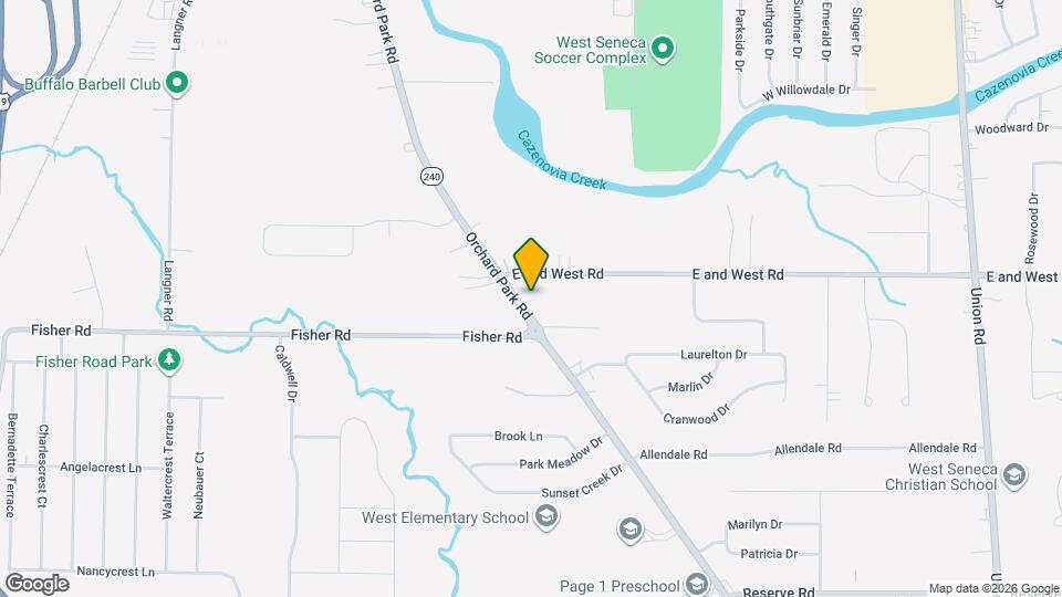 1100 Orchard Park Rd Map and Location Details