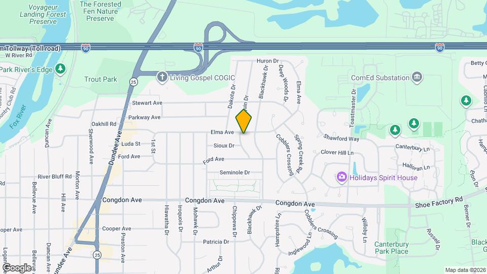 1229 Algonquin Dr Map and Location Details