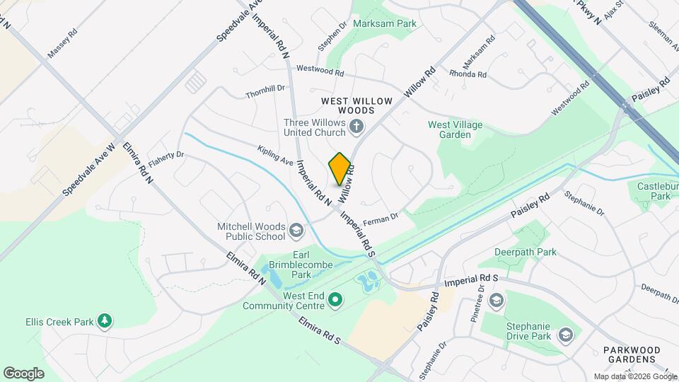 619 Willow Rd Map and Location Details