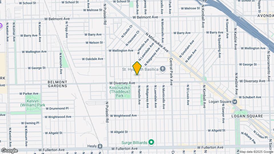 2820 N Hamlin Ave, Unit BSMT Map and Location Details