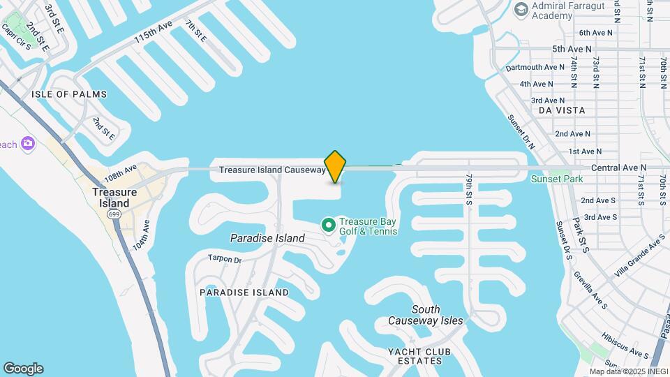 450 Treasure Island Causeway Mapa y Detalles de la Ubicación