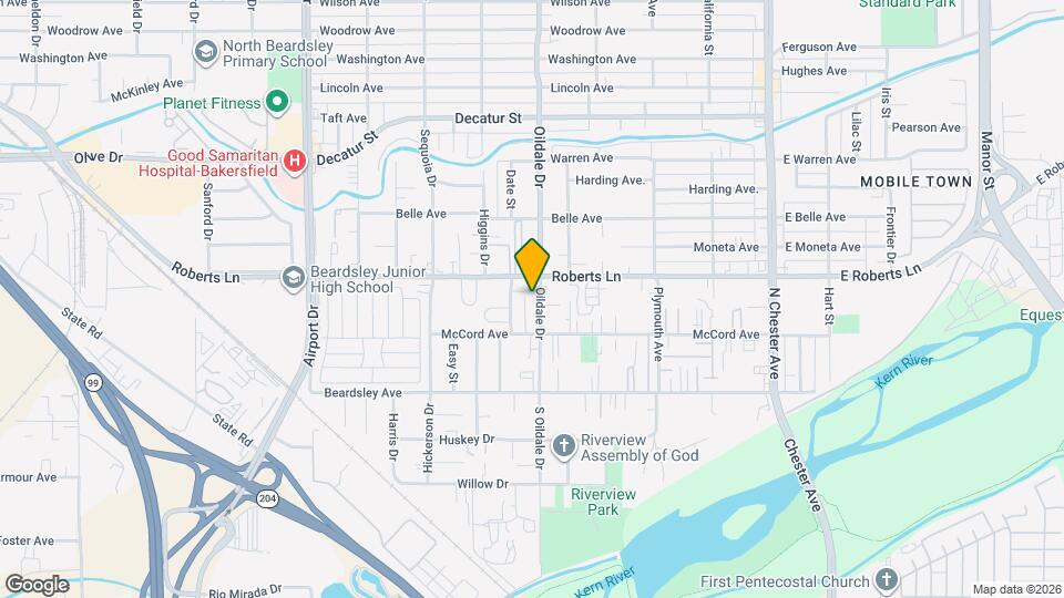 213 Oildale Dr Map and Location Details