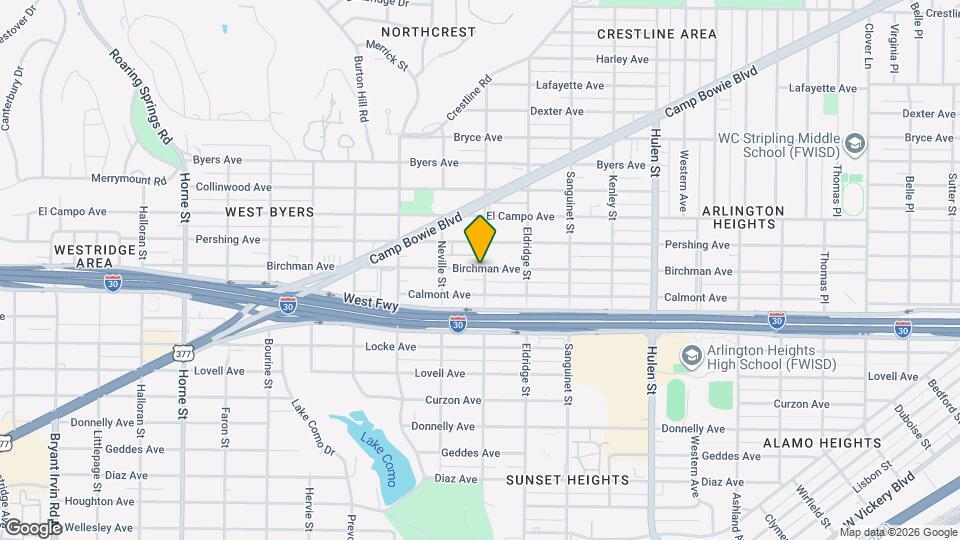 5007 Birchman Ave Map and Location Details