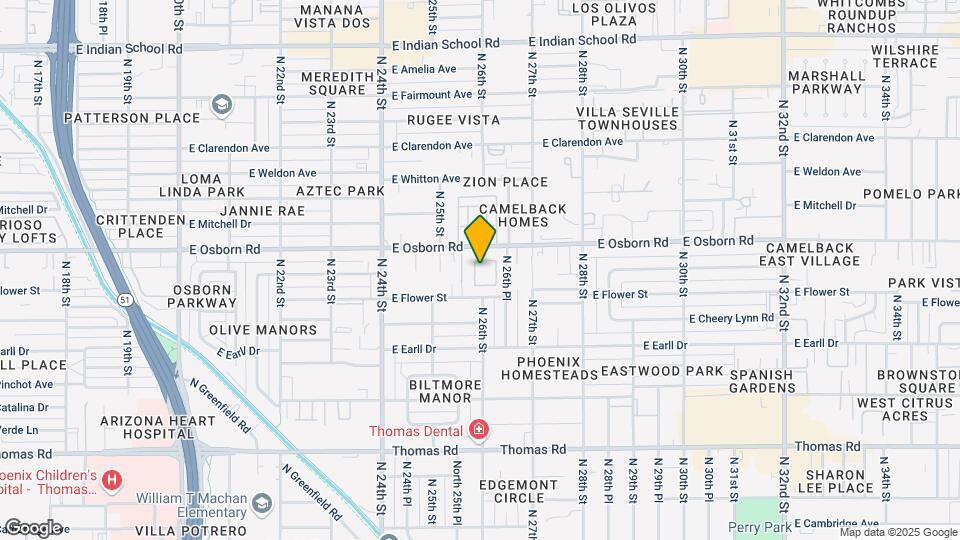 2609 E Beekman Pl Map and Location Details