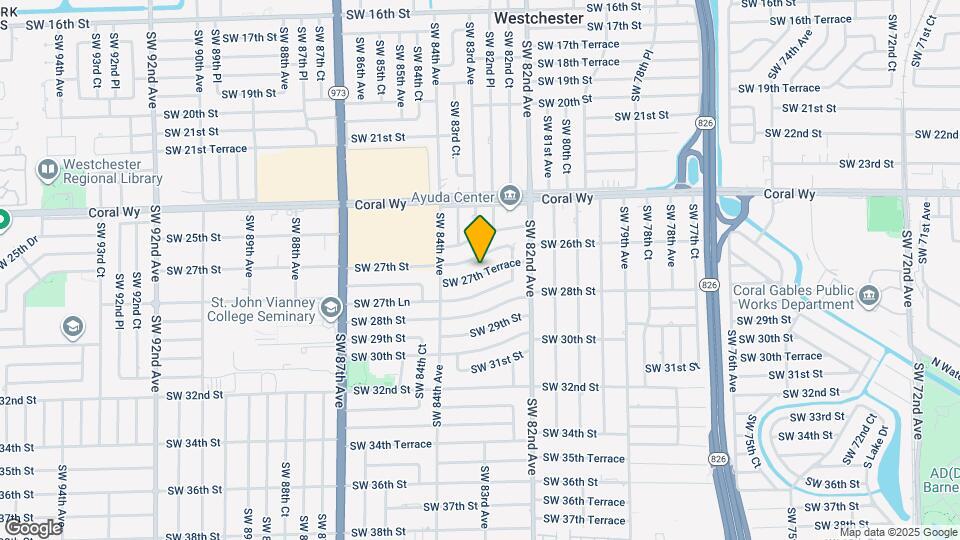 8301 SW 27th Terrace Map and Location Details