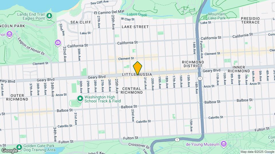 5801 Geary Blvd Map and Location Details