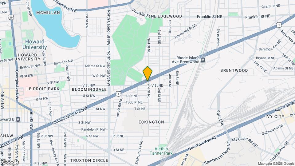 163 Rhode Island Ave NE, Unit Studio Basement Map and Location Details