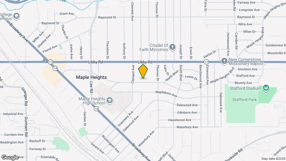 17401 Maple Heights Blvd Mapa y Detalles de la Ubicación