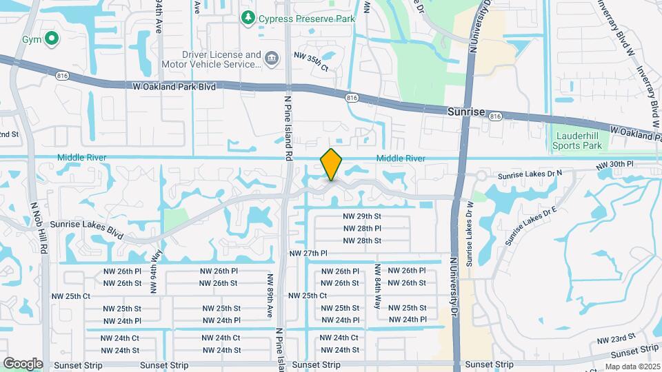 2998 Sunrise Lakes Blvd Map and Location Details
