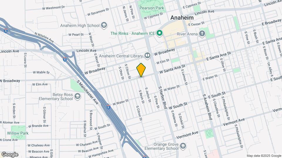 612 W Santa Ana St Map and Location Details