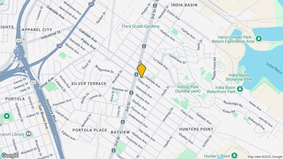 1570 Palou Ave Map and Location Details