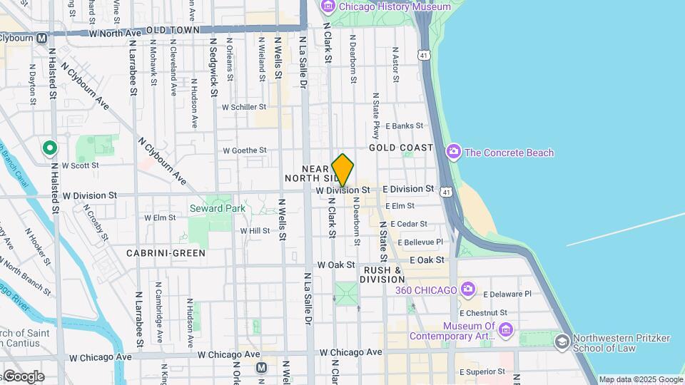 55 W Division St Mapa y Detalles de la Ubicación