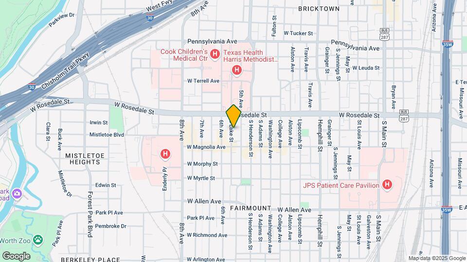 1201 S Lake St Map and Location Details