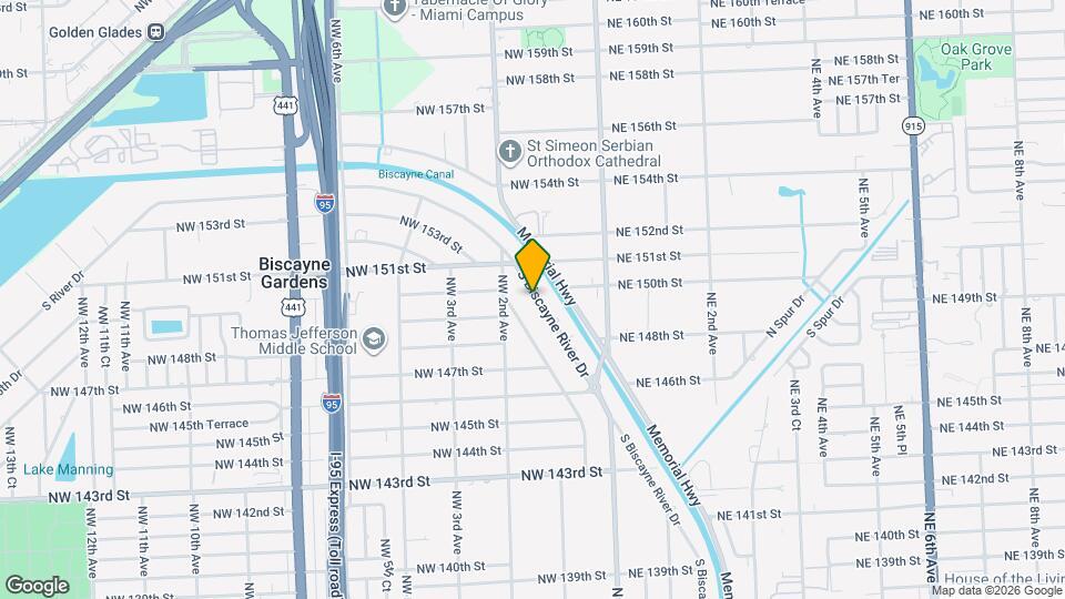 14950 S Biscayne River Dr Map and Location Details