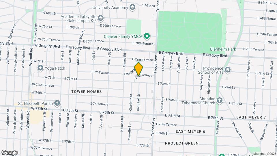 715 E 72 Terrace Mapa y Detalles de la Ubicación