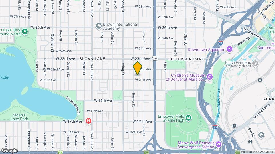 3141 W 21st Ave Map and Location Details