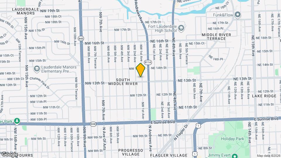 1309 NW 1st Ave Map and Location Details