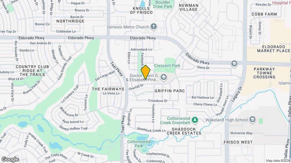 3394 Overhill Dr Map and Location Details