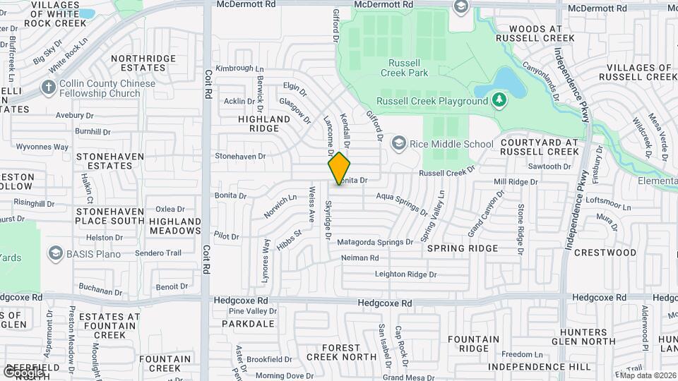 3625 Aqua Springs Dr Map and Location Details